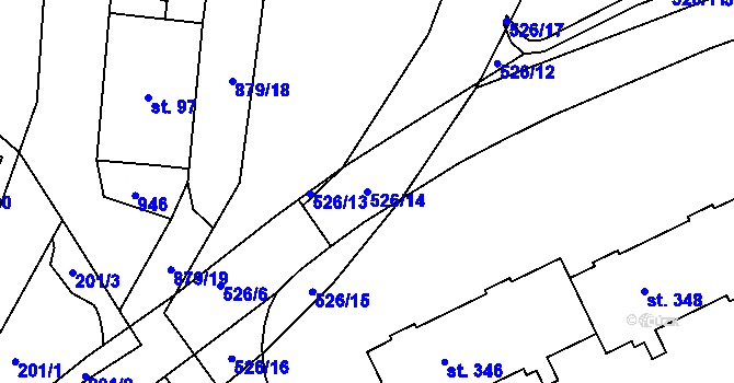 Parcela st. 526/14 v KÚ Dolní Temenice, Katastrální mapa