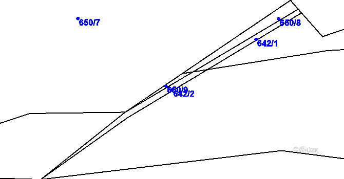 Parcela st. 642/2 v KÚ Dolní Temenice, Katastrální mapa