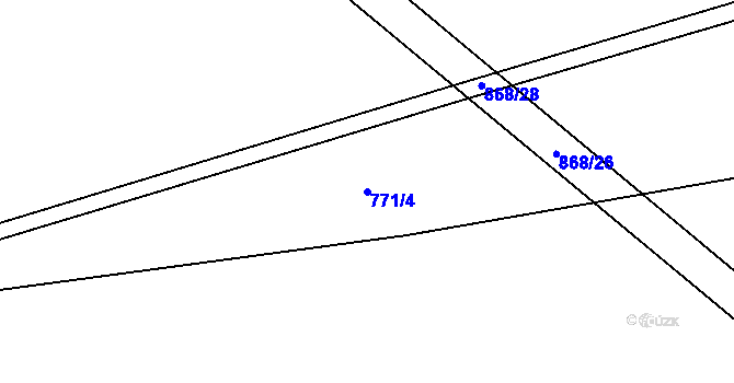 Parcela st. 771/4 v KÚ Dolní Temenice, Katastrální mapa
