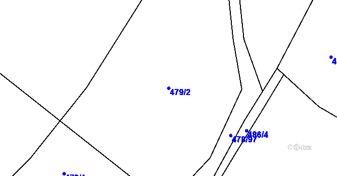 Parcela st. 479/2 v KÚ Dolní Temenice, Katastrální mapa