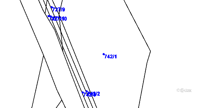 Parcela st. 742/1 v KÚ Horní Temenice, Katastrální mapa
