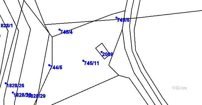 Parcela st. 529 v KÚ Šumvald, Katastrální mapa