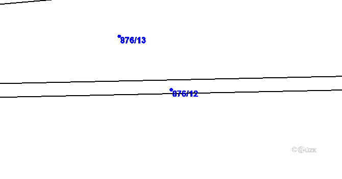 Parcela st. 876/12 v KÚ Šumvald, Katastrální mapa