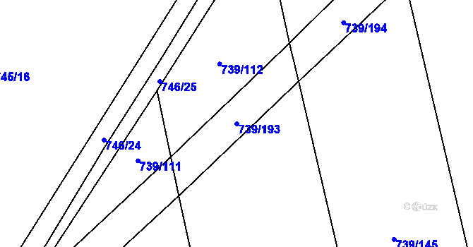 Parcela st. 739/193 v KÚ Šumvald, Katastrální mapa