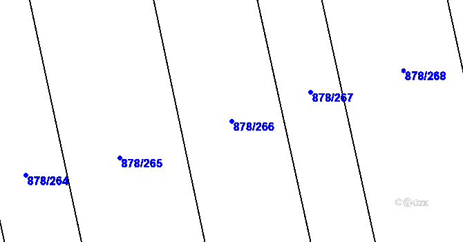 Parcela st. 878/266 v KÚ Šumvald, Katastrální mapa
