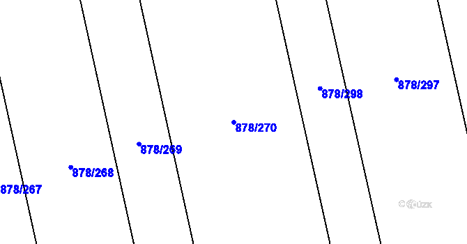 Parcela st. 878/270 v KÚ Šumvald, Katastrální mapa