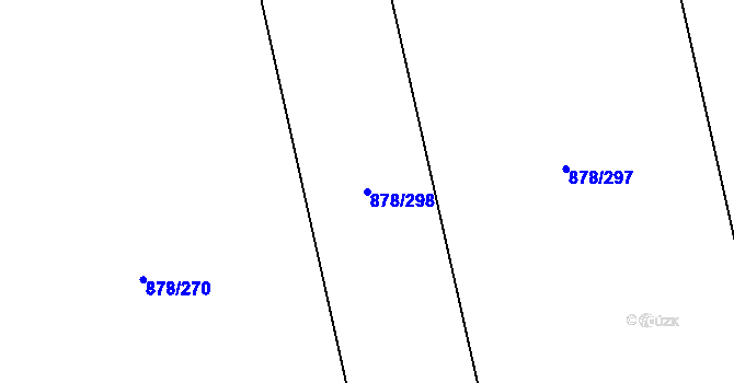 Parcela st. 878/298 v KÚ Šumvald, Katastrální mapa