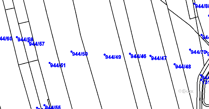 Parcela st. 944/49 v KÚ Šumvald, Katastrální mapa