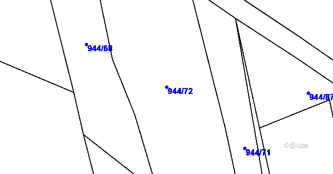 Parcela st. 944/72 v KÚ Šumvald, Katastrální mapa