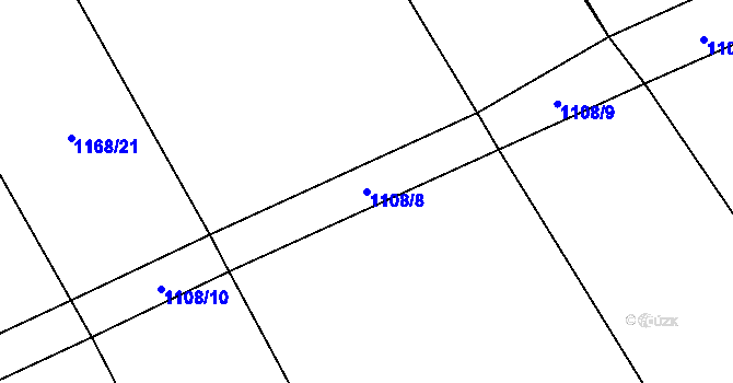 Parcela st. 1108/8 v KÚ Šumvald, Katastrální mapa