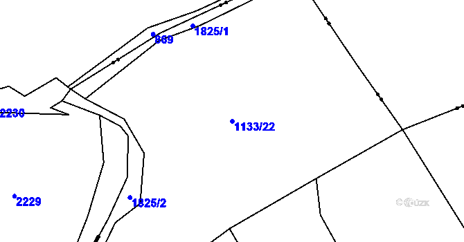 Parcela st. 1133/22 v KÚ Šumvald, Katastrální mapa