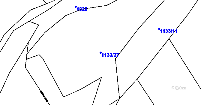 Parcela st. 1133/27 v KÚ Šumvald, Katastrální mapa