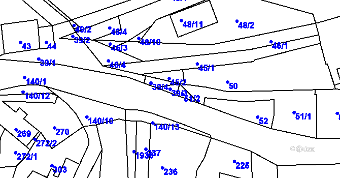 Parcela st. 39/3 v KÚ Motyčín, Katastrální mapa