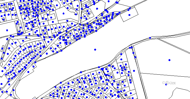 Parcela st. 216/1 v KÚ Hnidousy, Katastrální mapa