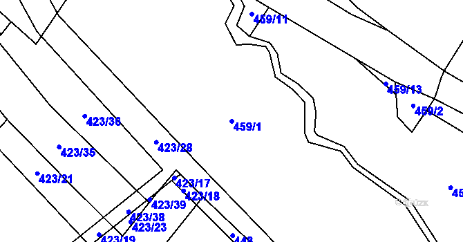 Parcela st. 459/1 v KÚ Švihov u Rakovníka, Katastrální mapa