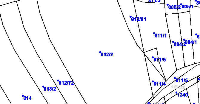 Parcela st. 812/2 v KÚ Lhovice, Katastrální mapa