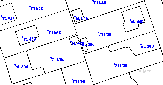 Parcela st. 395 v KÚ Švihov u Klatov, Katastrální mapa