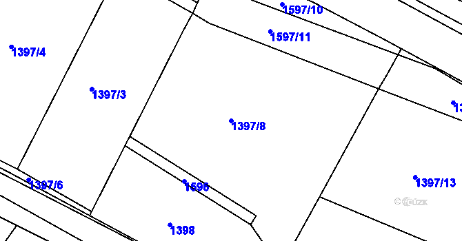 Parcela st. 1397/8 v KÚ Švihov u Klatov, Katastrální mapa