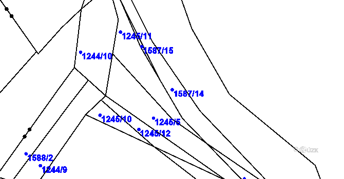Parcela st. 1587/14 v KÚ Švihov u Klatov, Katastrální mapa