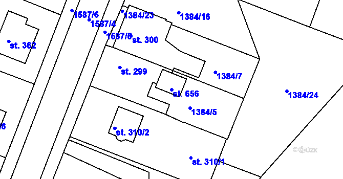 Parcela st. 656 v KÚ Švihov u Klatov, Katastrální mapa