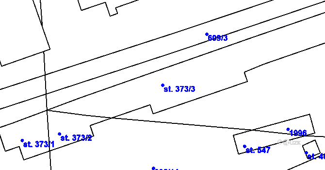 Parcela st. 373/3 v KÚ Švihov u Klatov, Katastrální mapa