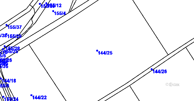 Parcela st. 144/25 v KÚ Švihov u Klatov, Katastrální mapa