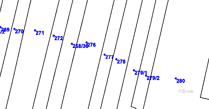Parcela st. 277 v KÚ Švihov u Klatov, Katastrální mapa