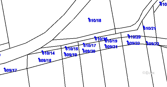 Parcela st. 610/17 v KÚ Švihov u Klatov, Katastrální mapa