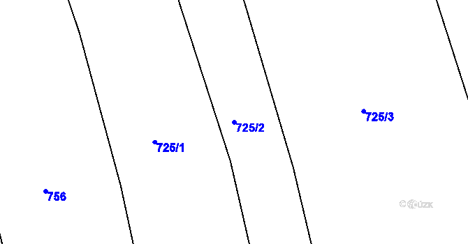 Parcela st. 725/2 v KÚ Švihov u Klatov, Katastrální mapa