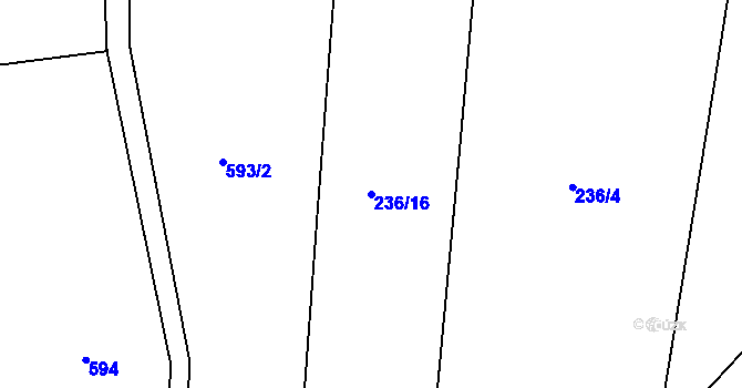 Parcela st. 236/16 v KÚ Švihov, Katastrální mapa