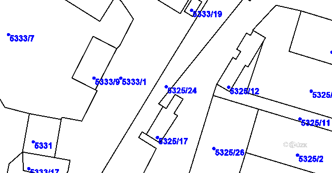 Parcela st. 5325/24 v KÚ Tábor, Katastrální mapa