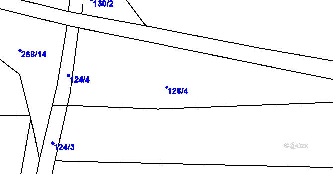 Parcela st. 128/4 v KÚ Vítkov u Tachova, Katastrální mapa