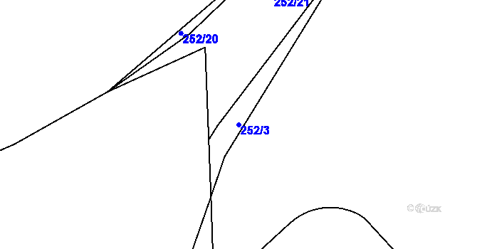Parcela st. 252/3 v KÚ Vítkov u Tachova, Katastrální mapa