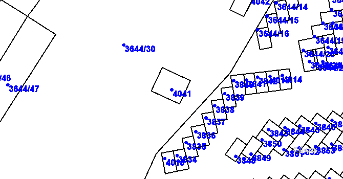 Parcela st. 4041 v KÚ Tachov, Katastrální mapa