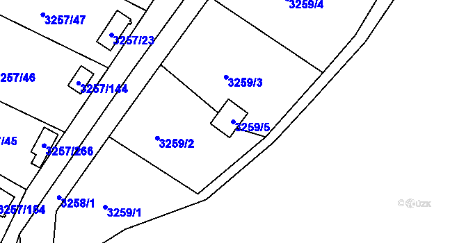 Parcela st. 3259/5 v KÚ Tachov, Katastrální mapa