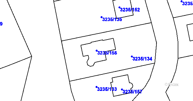 Parcela st. 3235/156 v KÚ Tachov, Katastrální mapa