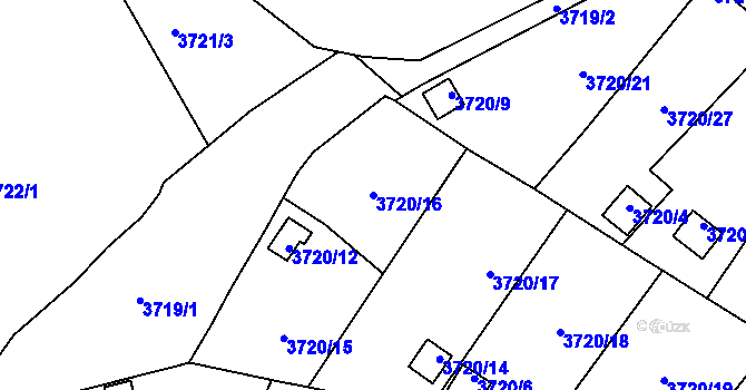 Parcela st. 3720/16 v KÚ Tachov, Katastrální mapa