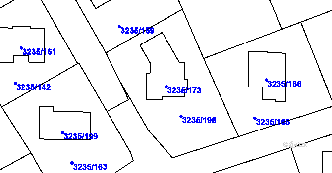 Parcela st. 3235/173 v KÚ Tachov, Katastrální mapa