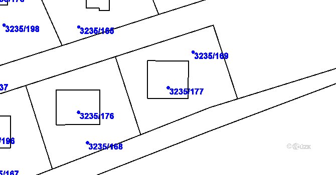 Parcela st. 3235/177 v KÚ Tachov, Katastrální mapa