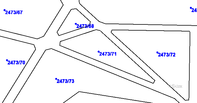 Parcela st. 2473/71 v KÚ Tachov, Katastrální mapa