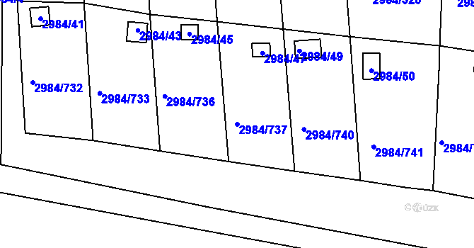Parcela st. 2984/737 v KÚ Tachov, Katastrální mapa