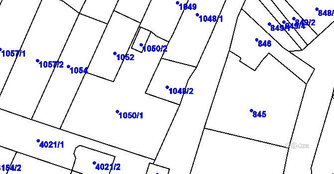 Parcela st. 1048/2 v KÚ Tachov, Katastrální mapa