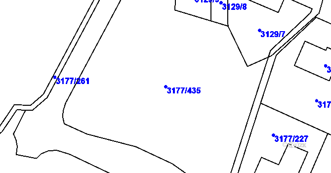 Parcela st. 3177/435 v KÚ Tachov, Katastrální mapa