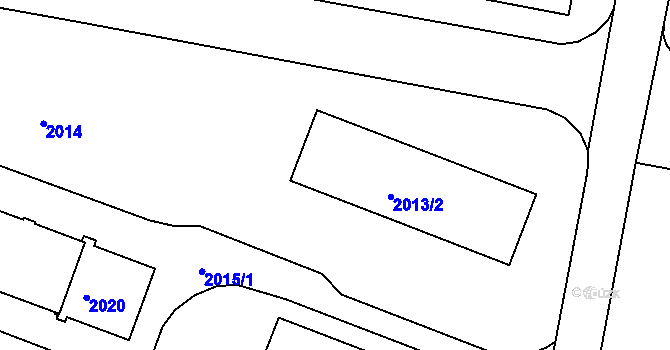 Parcela st. 2013/1 v KÚ Tachov, Katastrální mapa