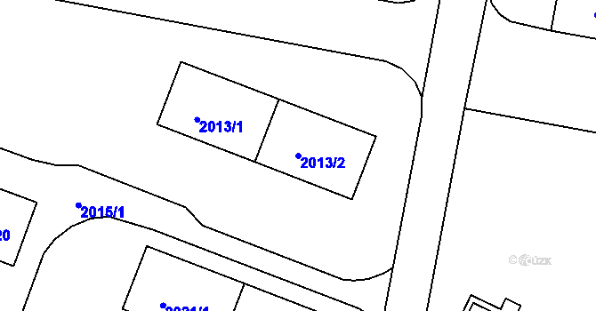 Parcela st. 2013/2 v KÚ Tachov, Katastrální mapa