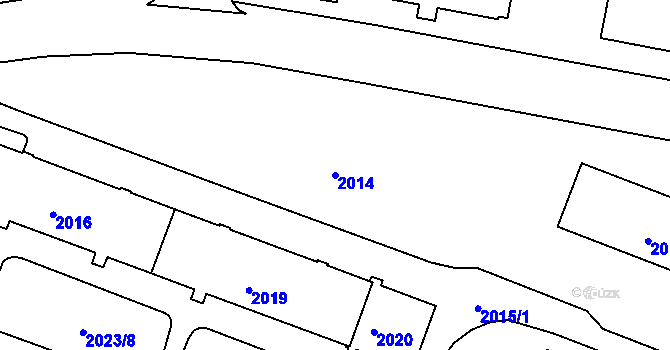 Parcela st. 2014 v KÚ Tachov, Katastrální mapa