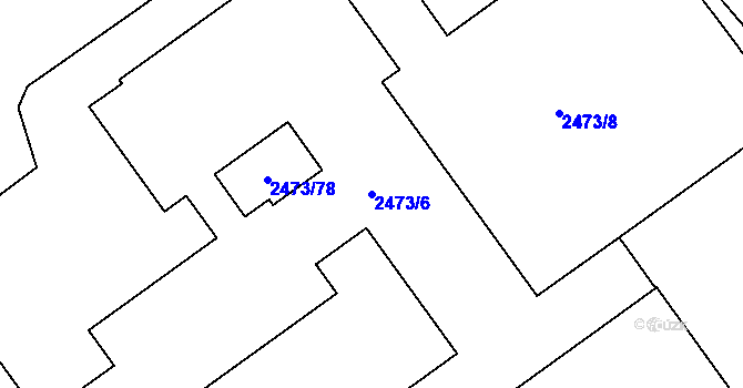 Parcela st. 2473/6 v KÚ Tachov, Katastrální mapa