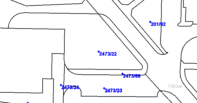 Parcela st. 2473/22 v KÚ Tachov, Katastrální mapa