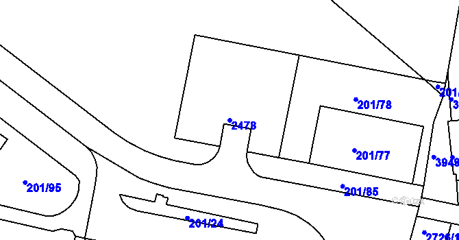 Parcela st. 2478 v KÚ Tachov, Katastrální mapa