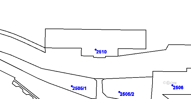 Parcela st. 2510 v KÚ Tachov, Katastrální mapa